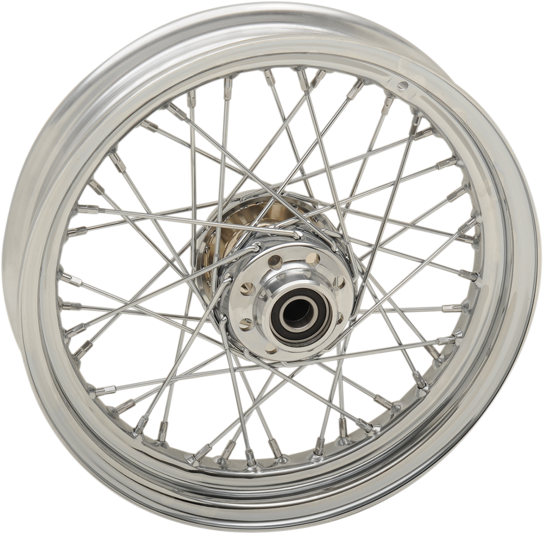 Wheel - Laced - 40 Spoke - Front - Chrome - 16x3 - 07-17 FLST - Lutzka's Garage