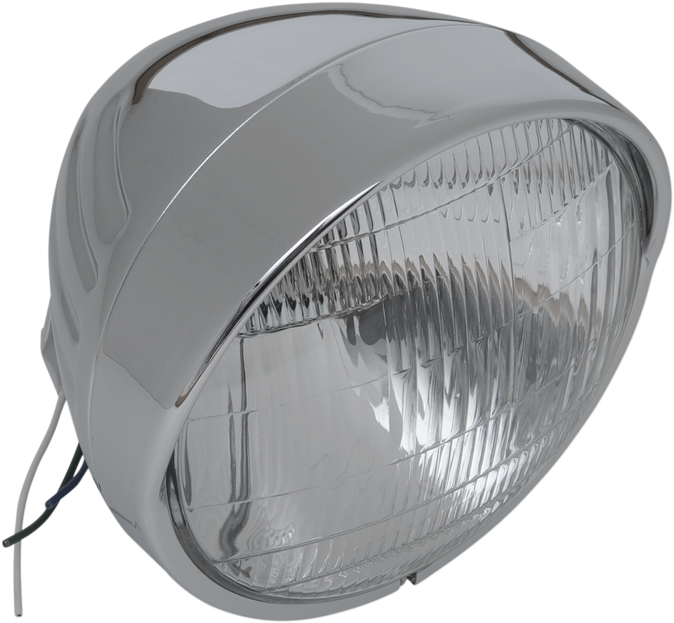 Headlight with Visor 6-1/2" - Grooved