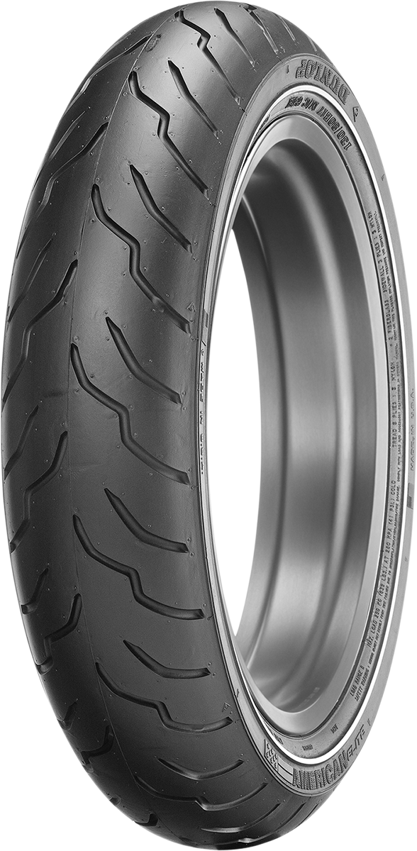 Tire - American Elite - Narrow White Stripe - MT90B16 - Lutzka's Garage