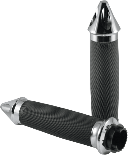 Grips - Custom - Spike End - Touring - Chrome - Lutzka's Garage