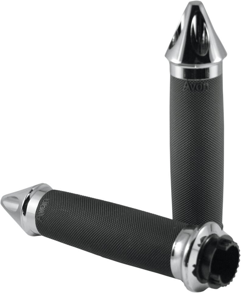 Grips - Custom - Spike End - Touring - Chrome - Lutzka's Garage