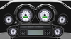 MVX-8K Series Analog/Digital 6-Gauge Kit - Black Bezel - White Face with Gray Background - Lutzka's Garage