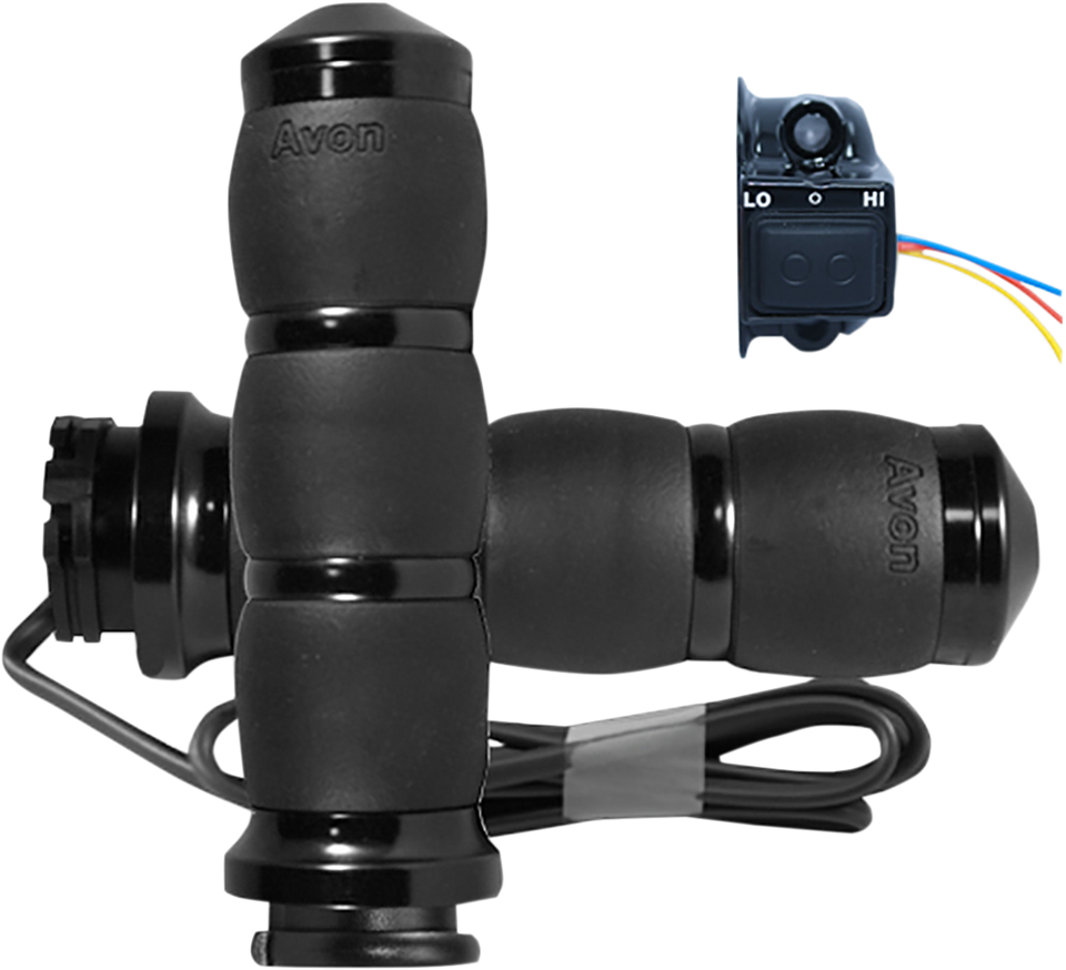 Grips - Heated - Velvet Air - Cable - Black - Lutzka's Garage