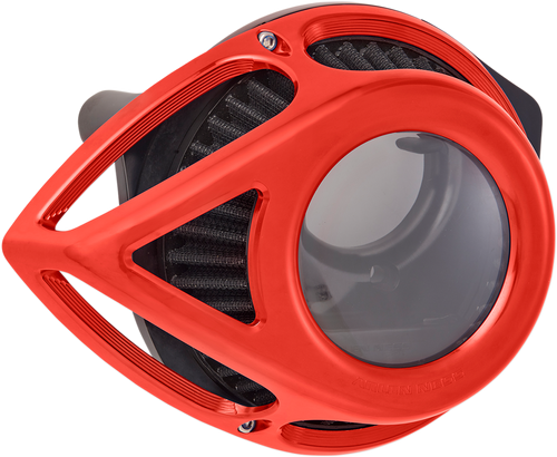 Clear Tear Air Cleaner - Red - Twin Cam - Lutzka's Garage