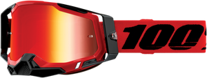 Racecraft 2 Goggles - Red - Red Mirror - Lutzka's Garage