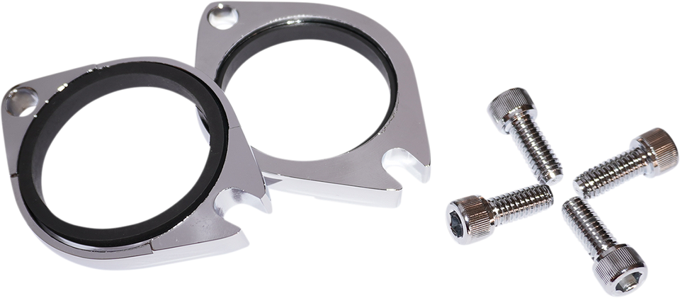 Intake Flange with Seals - Chrome - Pair - Lutzka's Garage
