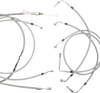 Handlebar Cable/Brake Line Kit - Complete - 15" Ape Hanger Handlebars - Stainless Steel - Lutzka's Garage