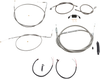Handlebar Cable/Brake Line Kit - Complete - Mini Ape Hanger Handlebars - Stainless