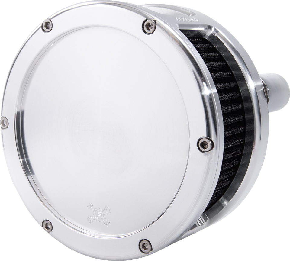 Air Cleaner - BA Series - Raw - Solid Cover - Black - M8 - Lutzka's Garage