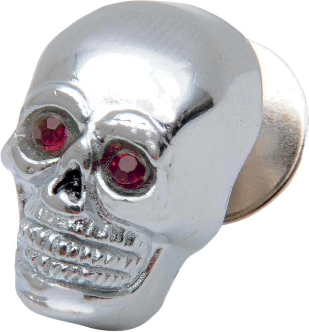 Small Chrome Skull with/Red Eye