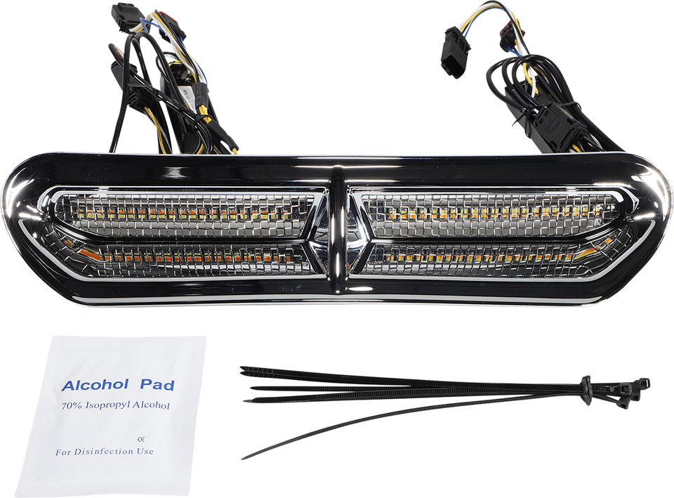 LED Vent Insert - Amber/White - Chrome w/ Stainless Mesh - Lutzka's Garage