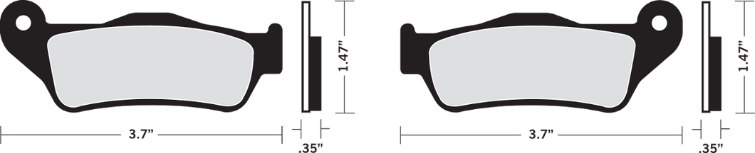 Organic Brake Pads - Street 500/750 XG