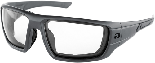 Mission Sunglasses - Matte Gunmetal - Clear - Lutzka's Garage