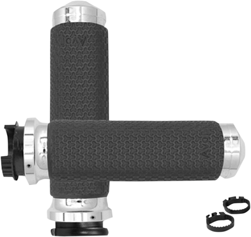 Grips - Memory Foam - Medium - Metric - Chrome - Lutzka's Garage