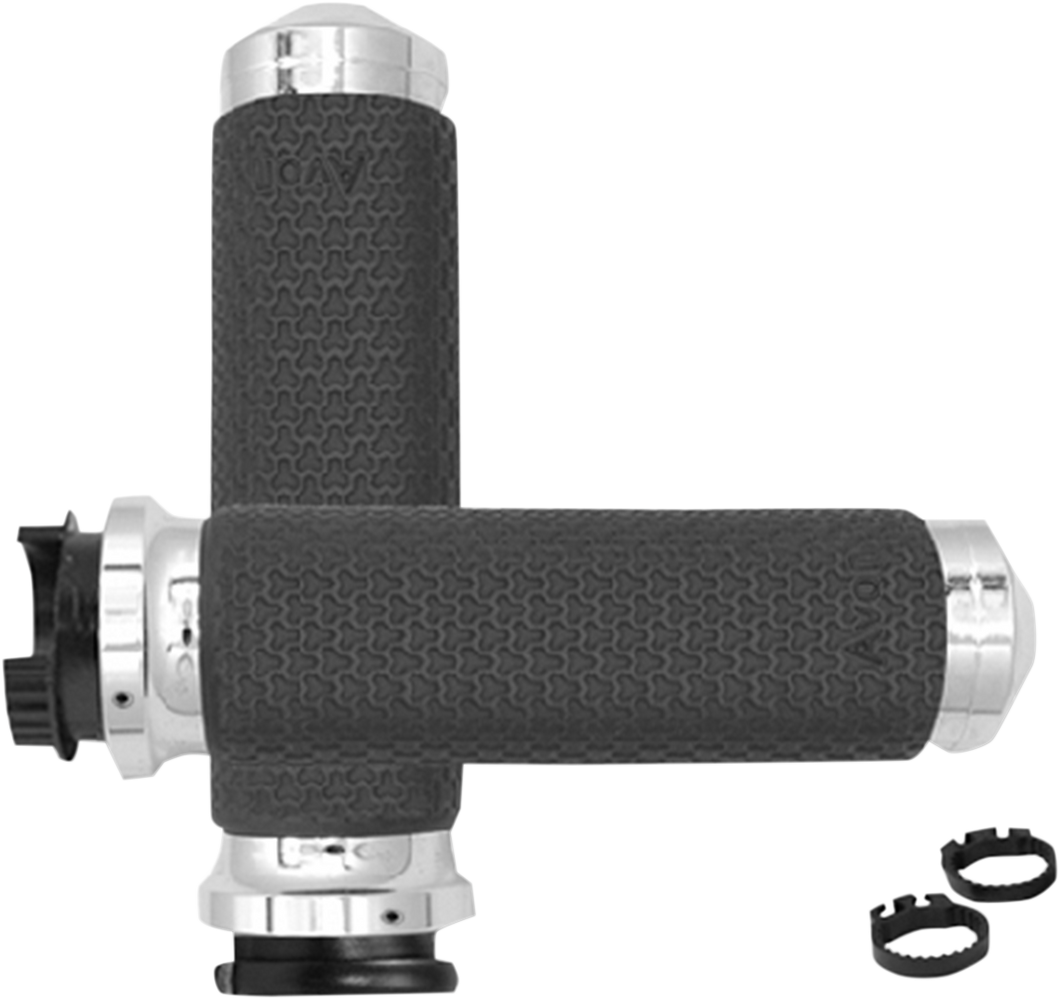 Grips - Memory Foam - Medium - Metric - Chrome - Lutzka's Garage