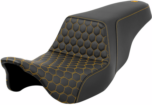 Step-Up Seat - Honeycomb - Gold Stitching - FL 08-23