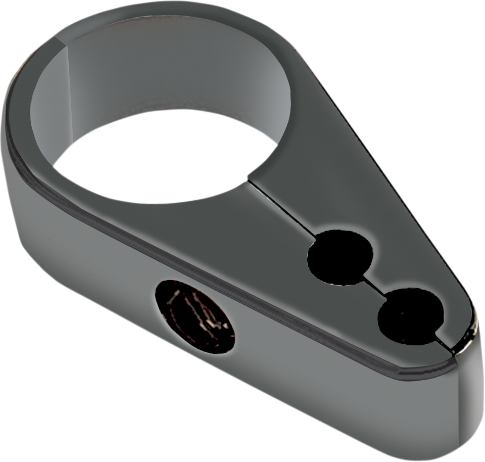 Cable Clamp - Dual Throttle - Die-Cast - 1" Frame - Black - Lutzka's Garage