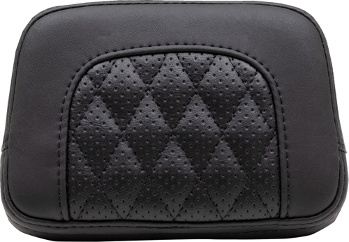 Squareback Sissy Bar Pad - Black - Diamond Stitch - Chief 22-23 - Lutzka's Garage