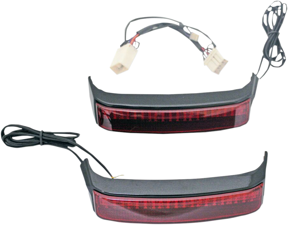 Saddlebag Sequential LED Lights - 09-15 CVO - Black/Red - Lutzka's Garage