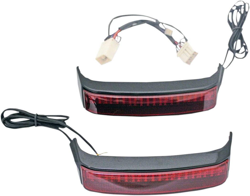 Saddlebag Sequential LED Lights - 09-15 CVO - Black/Red - Lutzka's Garage
