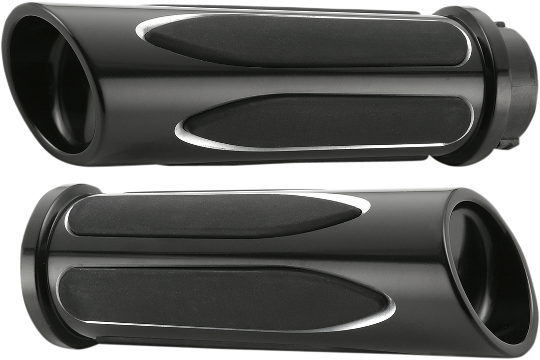 Grips - Comfort - Deep Cut - Cable - Black - Lutzka's Garage