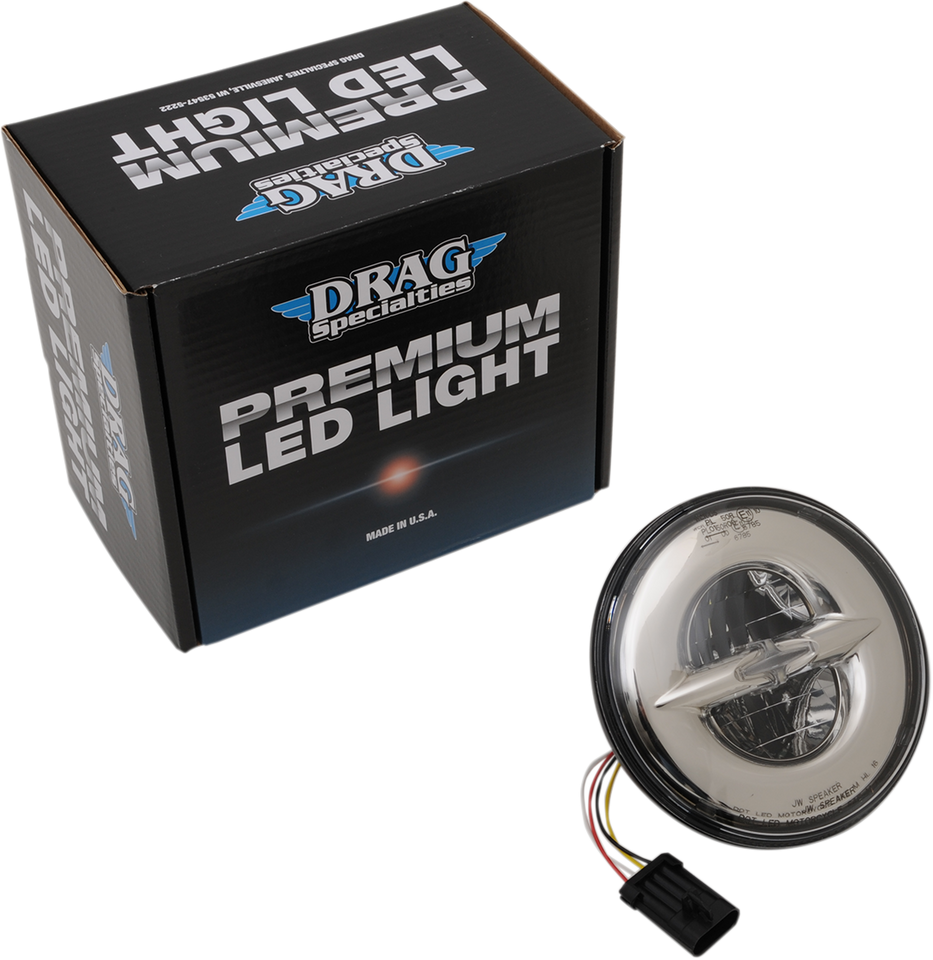 7" Reflector-Style LED Headlamp - 14-20 Dresser - Chrome - Lutzka's Garage