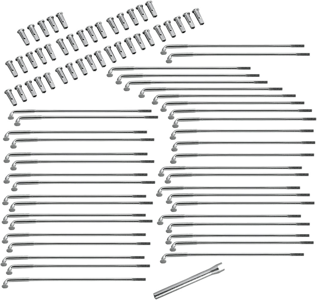 Spoke Set - Front/Rear - Chrome - 6-13/16