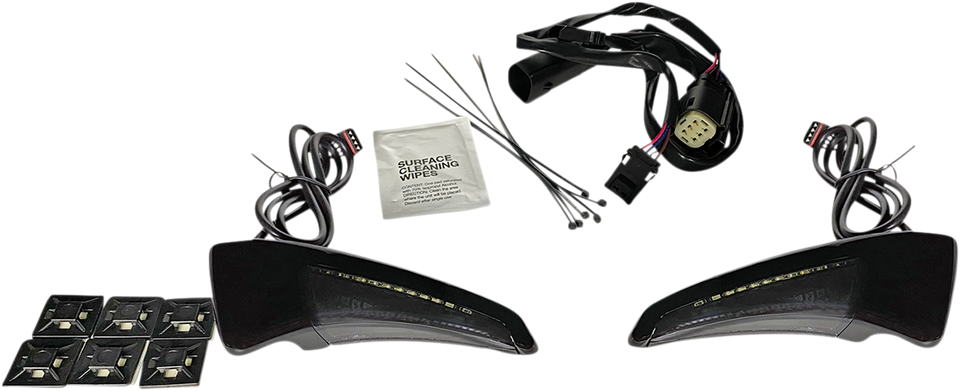 Sequential Tour Pak Seat Back Rest LED Lights - Black/Smoke - CVO - Lutzka's Garage