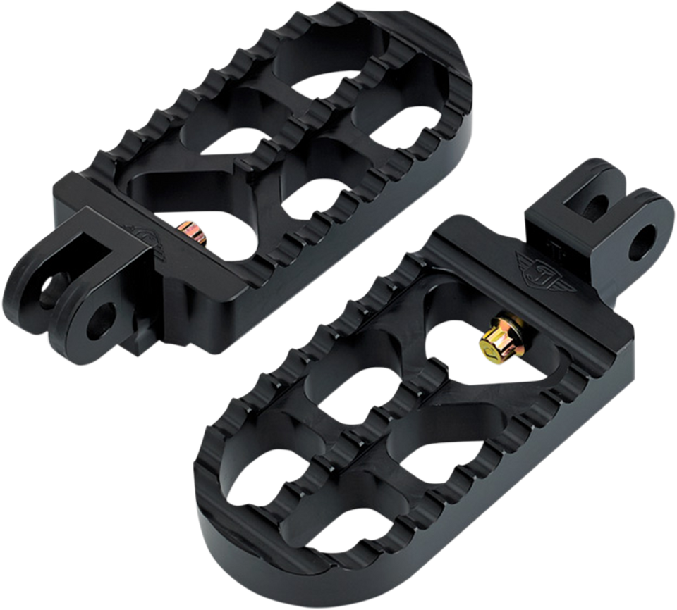 Adjustable Footpeg - Serrated - Long - Black - Lutzka's Garage