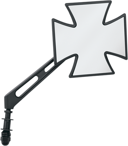 Cross Mirror - Air Stem - Black - Lutzka's Garage