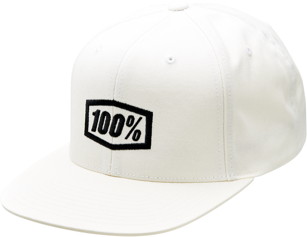 Icon Snapback Hat - White - One Size - Lutzka's Garage
