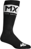 MX Solid Socks - Black/White - Size 6-9 - Lutzka's Garage
