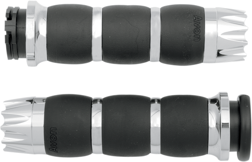 Grips - Excalibur - Velvet - Chrome - Lutzka's Garage