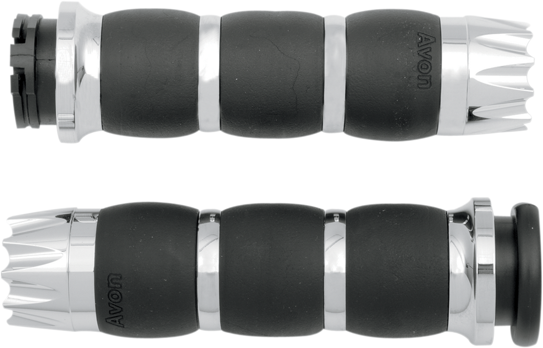 Grips - Excalibur - Velvet - Chrome - Lutzka's Garage