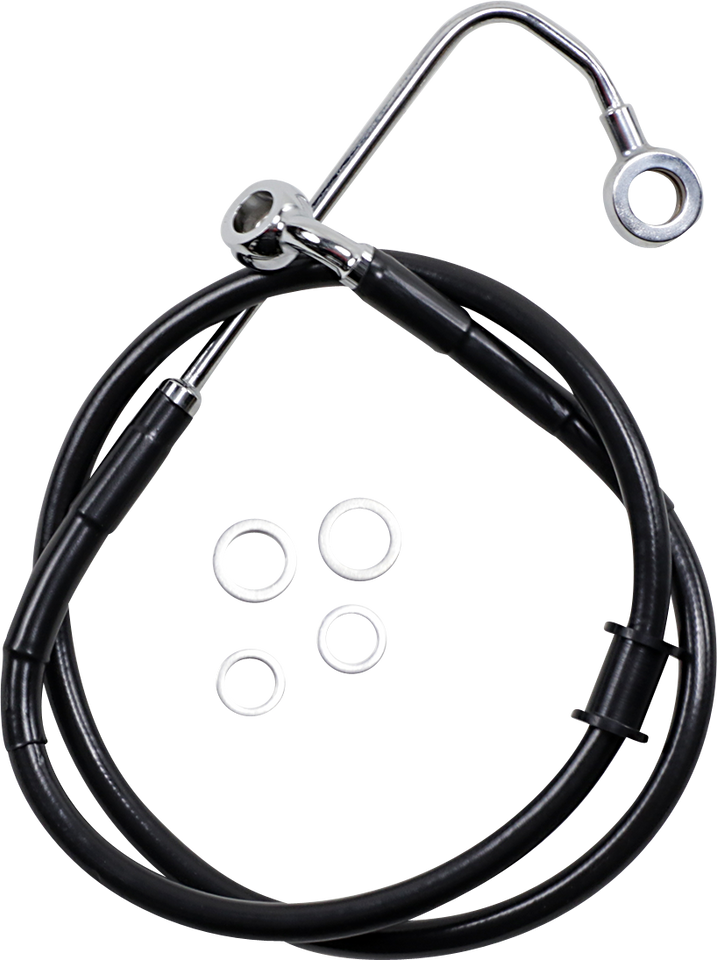 Brake Line - FLSTN 15-17 - Black - Lutzka's Garage