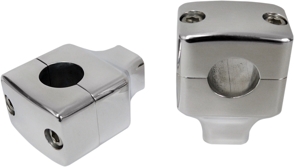 Risers - Square - 1-1/2" - Chrome - Lutzka's Garage