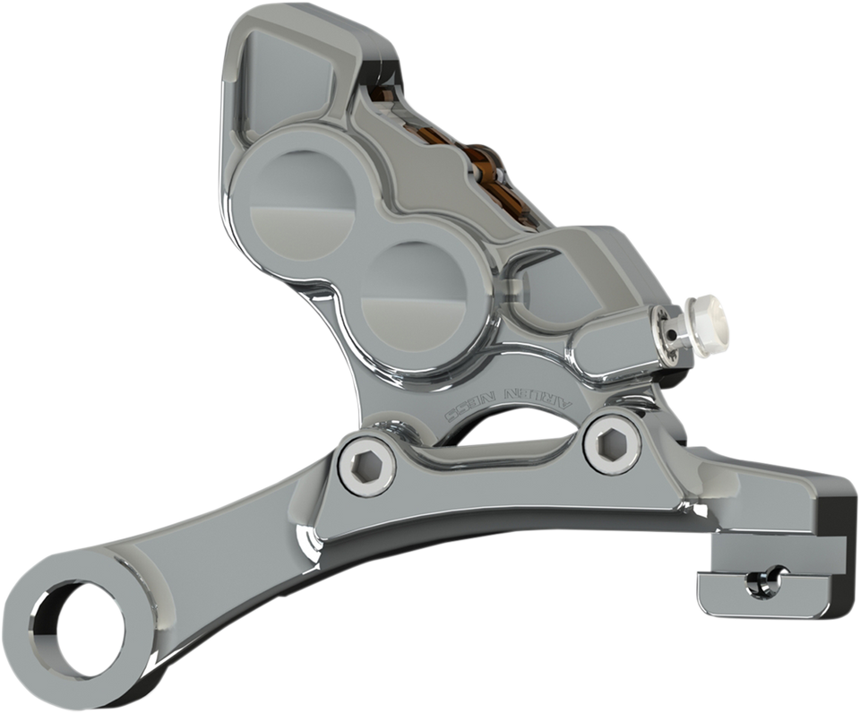4-Piston Caliper - Rear - 11.8" - Chrome - Lutzka's Garage