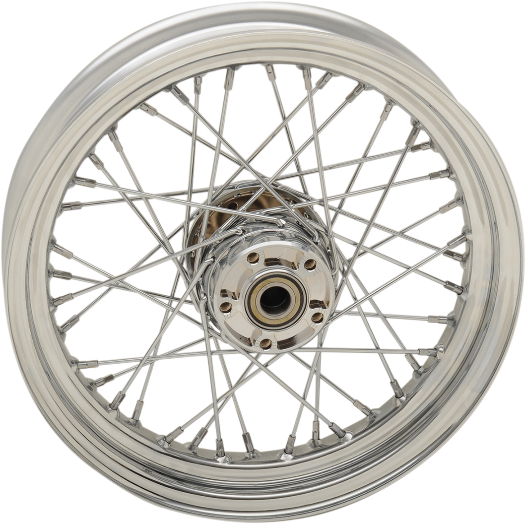 Wheel - Laced - 40 Spoke - Rear - Chrome - 16x3 - 08+ XL - Lutzka's Garage
