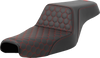 Step-Up Seat - Honeycomb - Red Stitching - Sportster 04-21