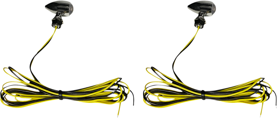 Micro Turn Signals - Amber -Chrome