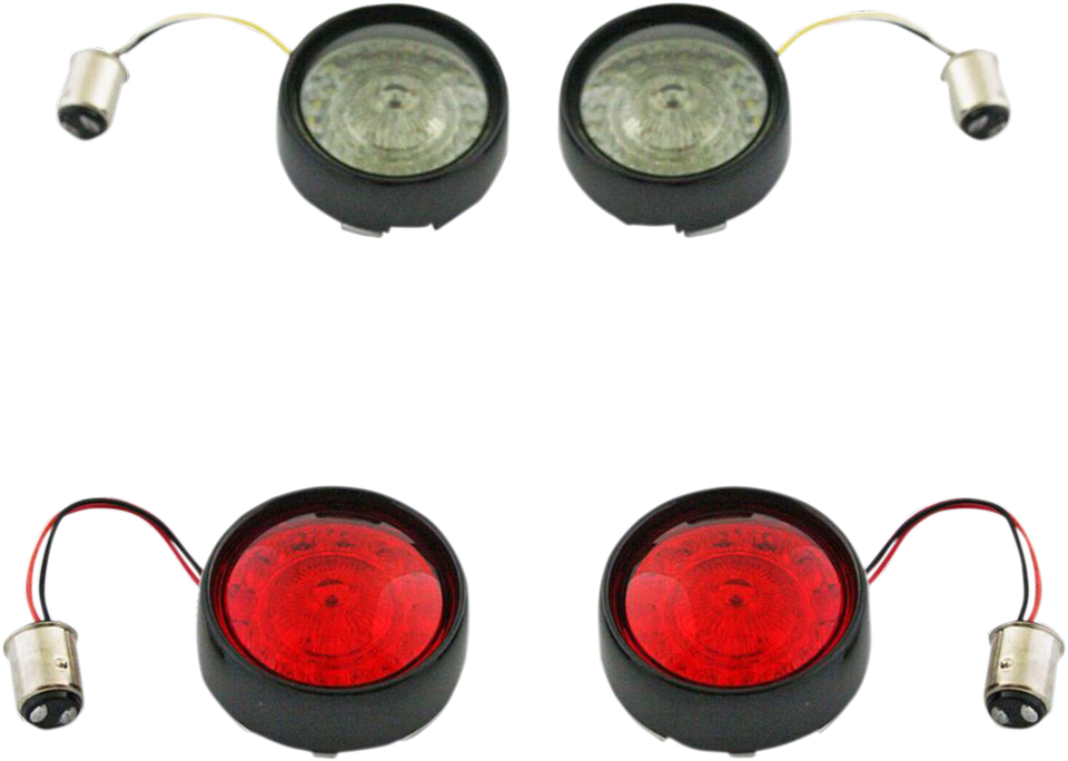 Full Bullet Turn Signal Conversion Kit  - Black - Lutzka's Garage