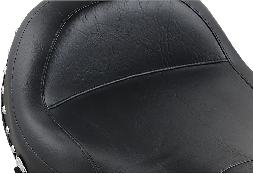 Solo Seat - Wide - Studded - Drivers Backrest - Indian