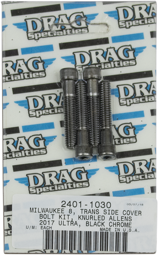 Bolt Kit M8 Transmission Cover Black/Chrome