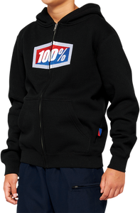 Youth Official Zip Hoodie - Black - Medium - Lutzka's Garage