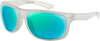 Luna Sunglasses - Gloss Crystal Pearl/Light Blue Green Mirror