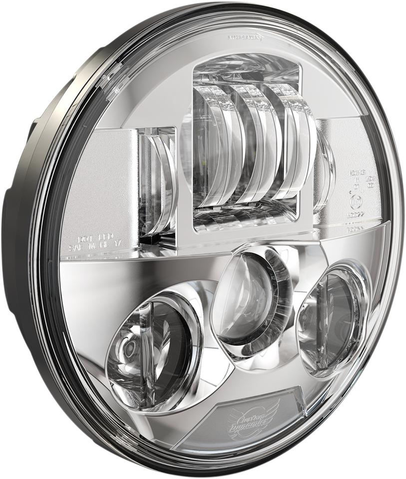 7" Probeam® LED Headlamp - Indian - Chrome - Lutzka's Garage