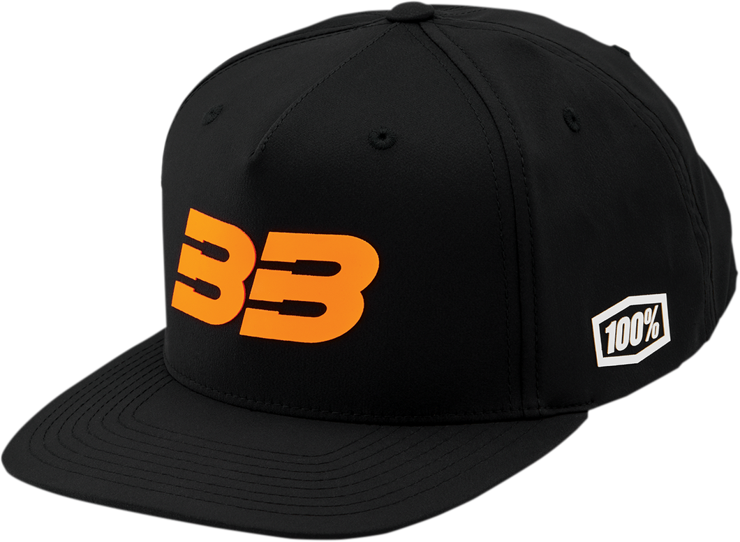 BB33 Hat - Black/Orange - One Size - Lutzka's Garage