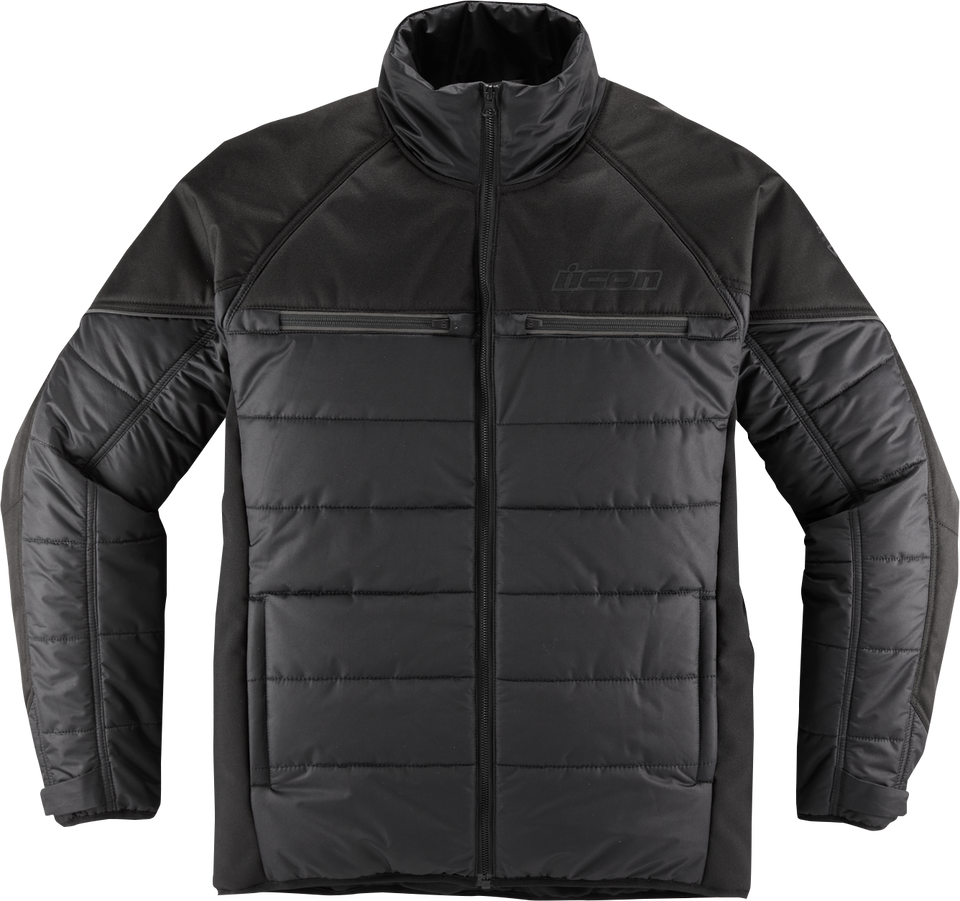 Ghost Puffer Jacket - Black/Charcoal - Small - Lutzka's Garage