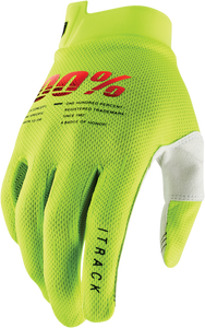Youth I-Track Gloves - Fluo Yellow - Small - Lutzka's Garage