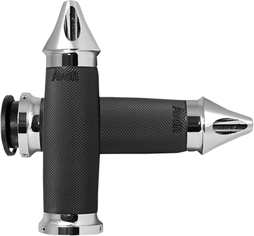 Grips - Custom Contour - Spike - Indian - Chrome - Lutzka's Garage